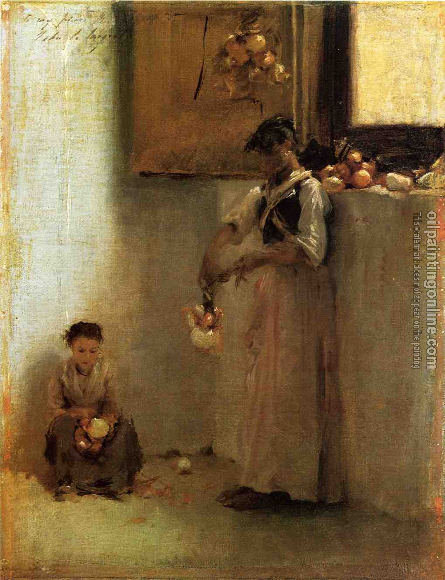 Sargent, John Singer - Stringing Onions